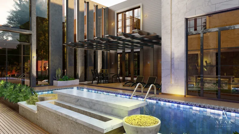 Courtyard Pool Design — view 2