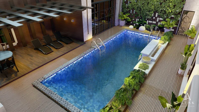 Courtyard Pool Design — view 5