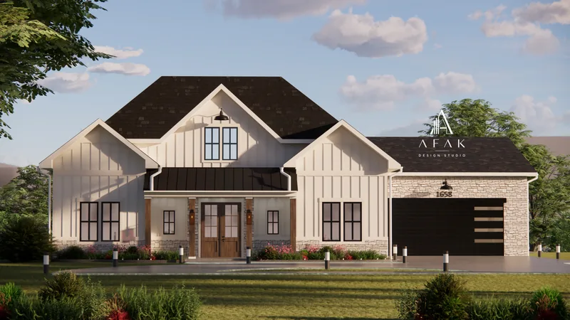 Modern Farmhouse Residence — architectural visualization