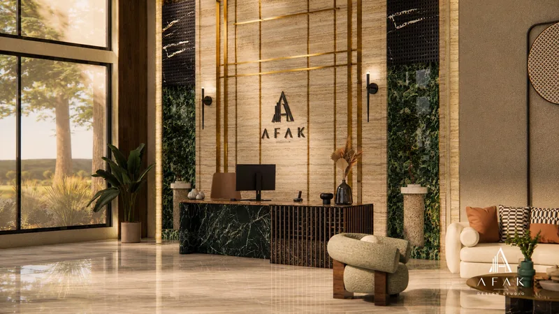 The Sherington Hotel Lobby in Dubai — architectural visualization